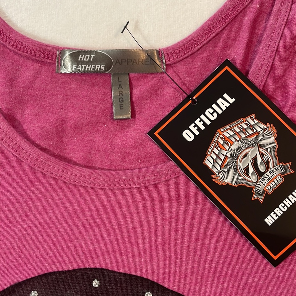 NWT Daytona Beach Florida 77th Motorcycle Bike Week (2018) Stretchy Tank Large - Picture 6 of 8